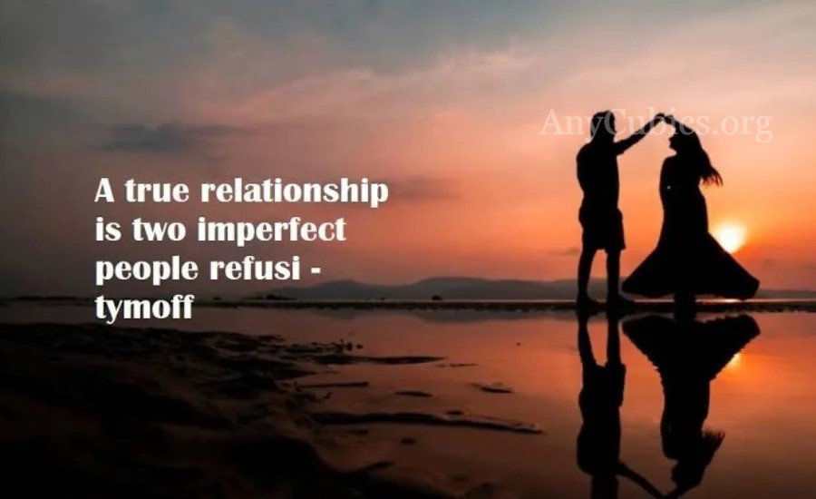 A True Relationship is Two Imperfect People Refusing-Tymoff