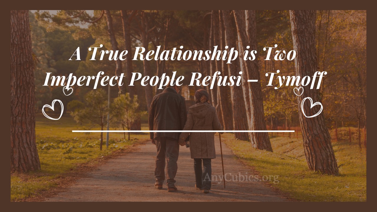 A True Relationship is Two Imperfect People Refusing-Tymoff